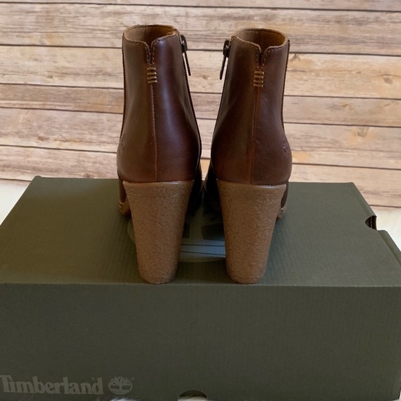 Timberland Brown Tillston Peep Toe Ankle Boot - Picture 7 of 8